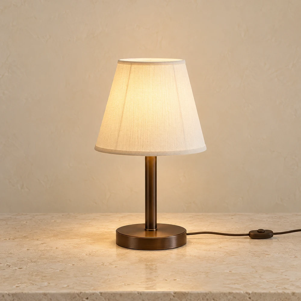 Maison Mini Shade Night Light — Ivory / Walnut