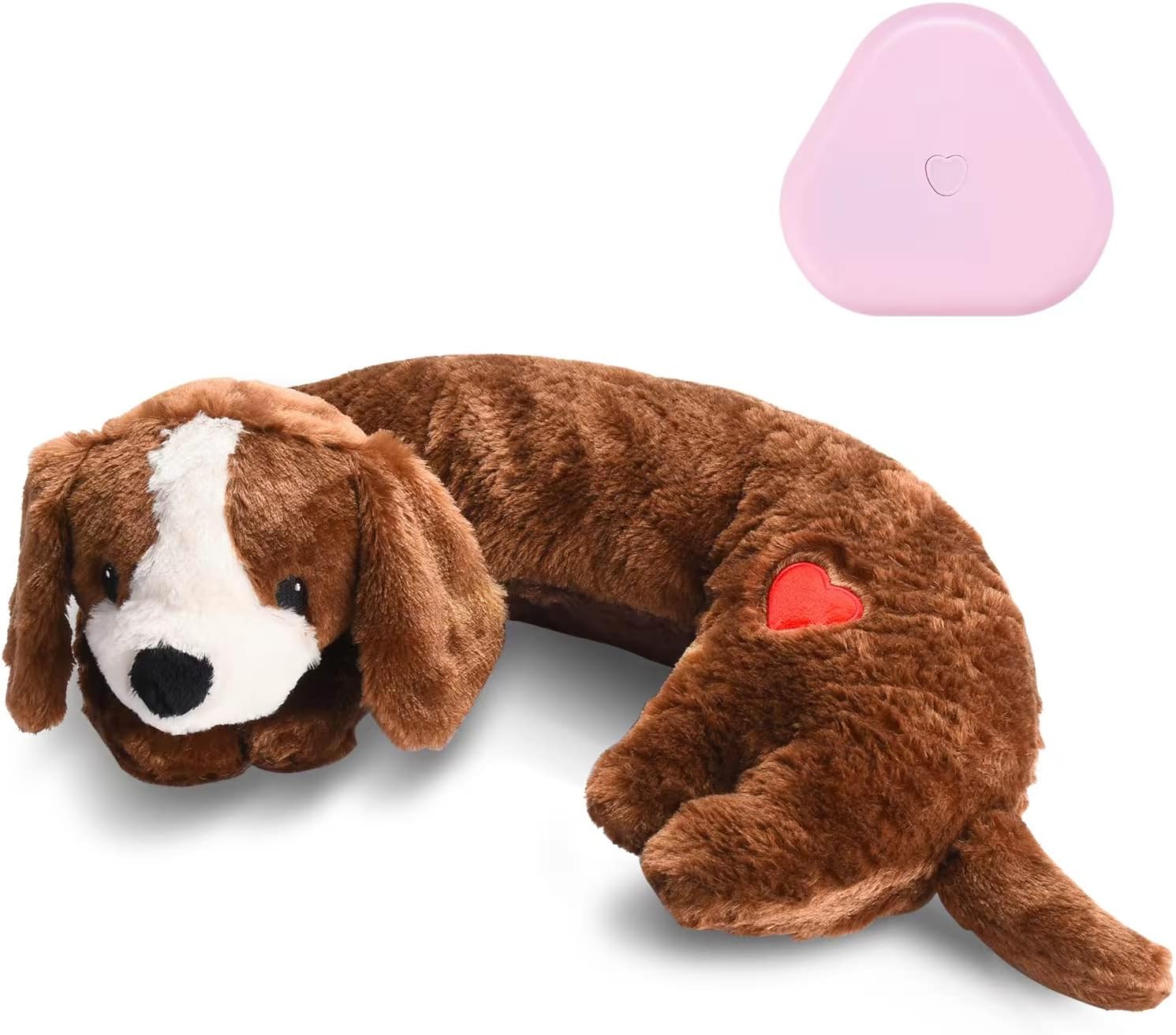 Heartbeat Toy Puppy Heartbeat Stuffed Animal Heartbeat Plush Toy for Puppy, Dog Heartbeat Toy for Pet Anxiety Relief Behavioral Sleep Aid Crate Kennel Training Puppy Cuddly Comfort Toy